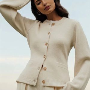 Invocy cardigan seater, ivory, Medium